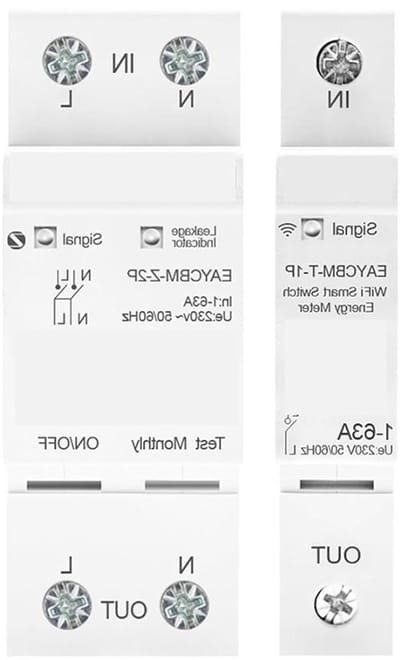 Slimme Energiemeter - Stroom Verbruik Monitor - Energie Besparen - Real-time Inzicht - 1P 2P - Wit