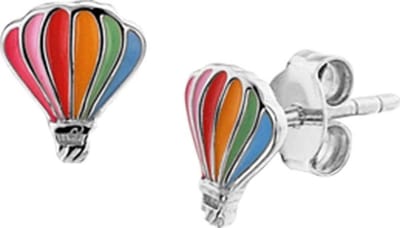 The Kids Jewelry Collection Oorknoppen Luchtballon - Zilver Gerhodineerd