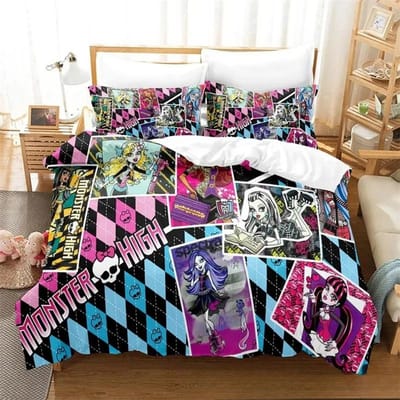 Persoonlijkheid Monster Cartoon Hoge Beddengoed Collecties Prachtige Bedbenodigdheden Set Dekbedovertrek Beddekenset Luxe Verjaardagscadeau 70x133cm 2pcs