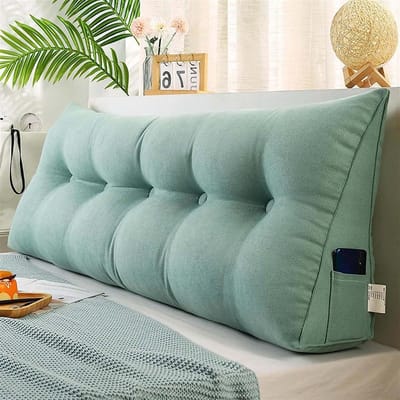 Hoofdeinde Rugleuning Kussen - Wigkussen Leeskussen - Comfortabel Lezen - Afneembare Hoes - 60x50cm - 008