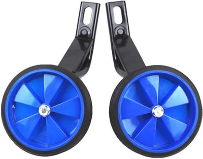 Fiets Stabilisator Wielen - Ondersteuning Wielen - Kinderen Leren Fietsen - Verhoogt Stabiliteit - 10.5 cm Wiel - Blauw