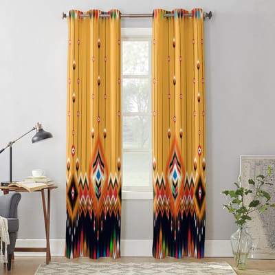 Azteekse Stijl Texturen Moderne Raamgordijnen voor Woonkamer Slaapkamer Gordijn Keuken Behandeling Jaloezieën Drapes 135W x 60H(cm) x1