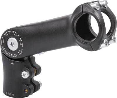 M-Wave Verstelbare stuurpen - 0-90° hoek - 110 mm lengte - Ø 31,8 mm klem - Zwart