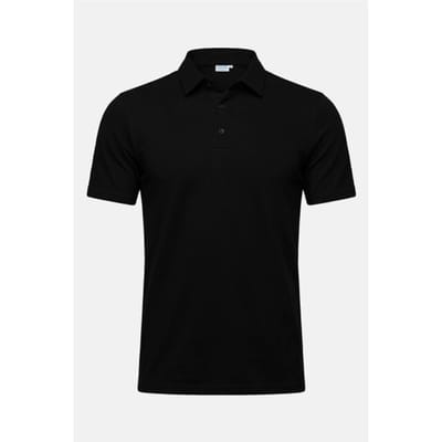 Vercate - Heren Polo - Japanese Knitted - Piqué Katoen - Slim Fit - Poloshirt met Korte Mouwen - Zwart - Maat: M