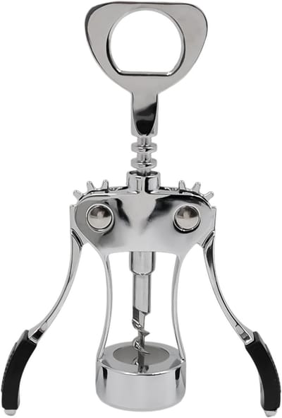 Handige 2 in 1 Flessenopener en Wing Corkscrew voor Wijn en Bier, Perfect voor Keuken, Restaurant en Bar