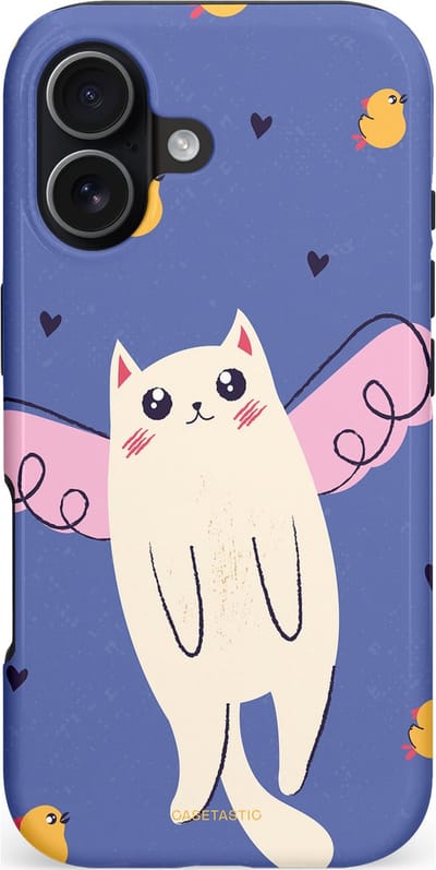 Casetastic hoesje geschikt voor Apple iPhone 17 - MagSafe - Dubbellaagse bescherming - Kuikendief - Fashion Case - Lavendel Crème