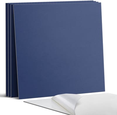 Coloray Wandpanelen Zelfklevend - Kleur: Marineblauw Zelfklevende Wandpanelen - 50 cm x 50 cm - Marine Wandpaneel PVC - 5 stuks - Eénkleurige Wandpanelen Zelfklevend - Wandpanelen Keuken - Wandpaneel Badkamer