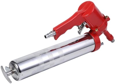 Vetspuit Set - Perslucht vetspuit - Smeren van Machines - Hoge Druk Injectie - 14 oz Cartridge - Rood Zilver