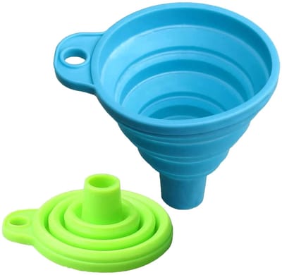 Dailygoods- Opvouwbare Trechter Set van 2 - Voedselveilige Siliconen - BPA-vrij - Vaatwasmachinebestendig - Innovatief Ontwerp - Ruimtebesparend - Keukengerei