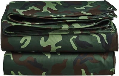 Waterdichte Camouflage Tarp - Zeil Grondzeil - Outdoor Bescherming - Verstevigd 0.45mm Canvas - 2x4 meter - Camouflage
