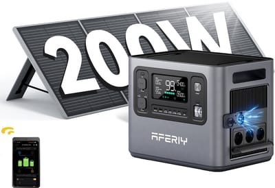 AFERIY Haven 2800 - 2048Wh 2800W - Powerstation met Zonnepaneel 200W - Draagbaar Generator - Duurzame energie