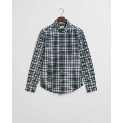 Gant Overhemd Organic Cotton Archive Poplin Check Forest Green / male