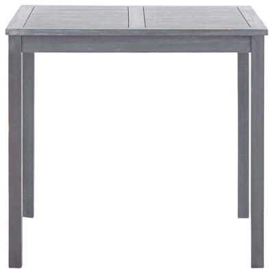 vidaXL - Tuintafel - 80x80x74 - cm - massief - acaciahout - grijs