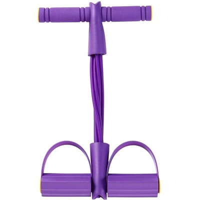 Corde à tirer Pédale Équipement de Fitness Multifonctionnel pour Yoga Renforcement Abdominal Corde Élastique de Tension Entraînement à Domicile violet