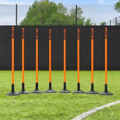 Slalom Trainingspalen voor Voetbal en Sport - Set van 2 Polen met Bases