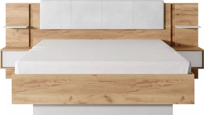 Vente-unique Bedframe hout natuurlijk licht 160 x 200 cm