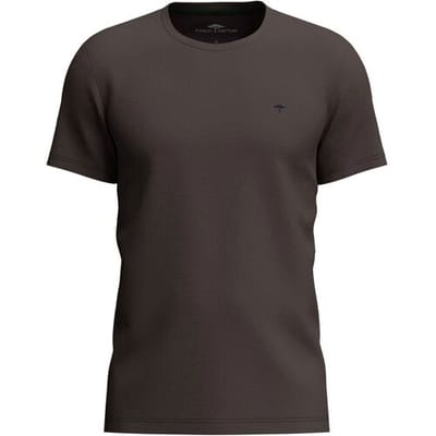 Fynch-Hatton T-Shirt Uni Color Crew Neck Cotton Dark Chocolate / male