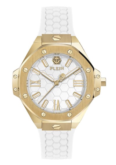 Philipp Plein Plein Lady Royal PWBDA0224 Horloge - Siliconen - Wit - Ø 39 mm