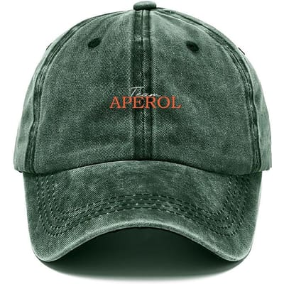 Team Aperol Vintage Gewassen Baseballpet Retro Verweerd Katoenen Hoed Unisex Verstelbare Snapback voor Groepsfeest Sport Vrienden