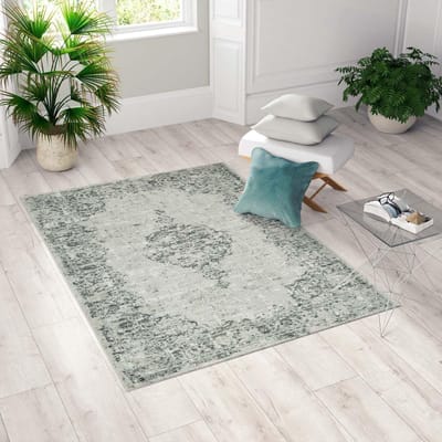 Vintage vloerkleed - Beige beige/groen 160x230