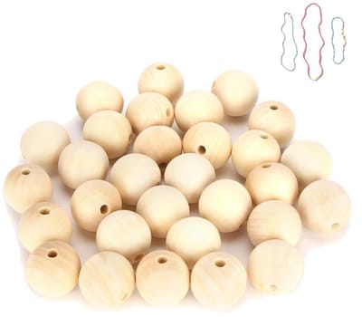 Houten Kralen Decoratie Accessoires Voor Sieraden Decoratie Maken Accessoires 40mm Round Spacer Beads for DIY Jewelry Making Home Decor Craft Supplies