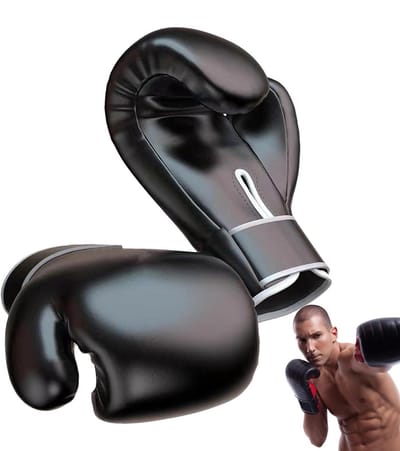 Trainingsbokshandschoenen - Vechtsport handschoenen - Intensieve training - Hoge bescherming - 10oz - Zwart