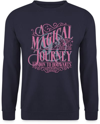 Harry Potter Perron 9 ¾ Ontwerp In Roze & Blauw Sweater Heren