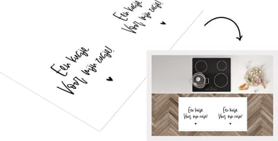 Keukenloper - Loper keuken - Quotes - Spreuken - Een kusje voor mij zusje! - Zusje - Zus - 120x60 cm - Keukenloper vinyl