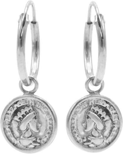 Karma Oorringen Hoops Coin Zilver