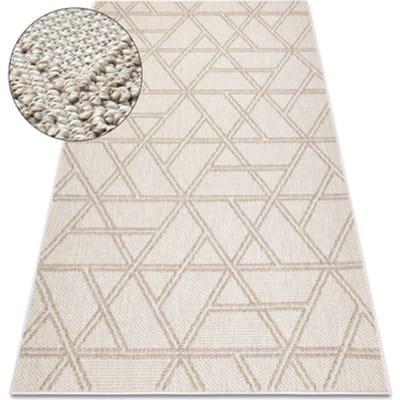 Kleden Rugsx Tapijt JERSEY 19241 beige - Ruiten, geometrisch 60x100 cm
