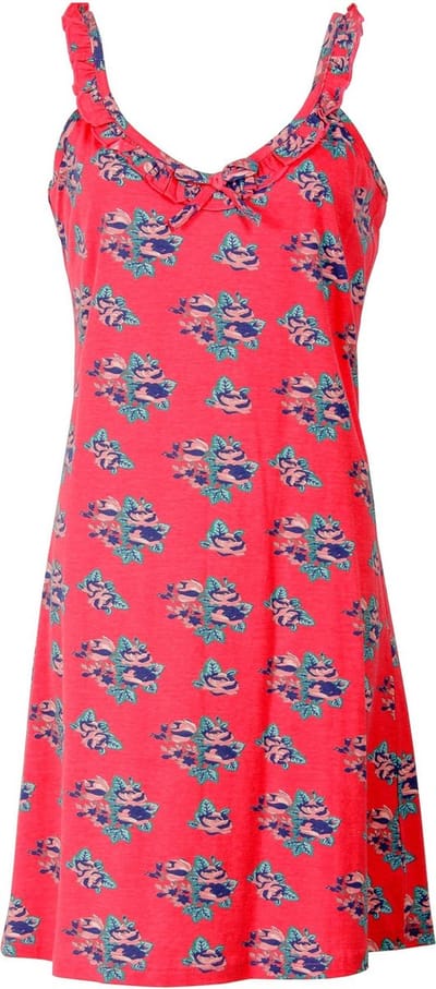 Irresistible Dames Nachthemd - Bloemen dessin - Rood - Maat S
