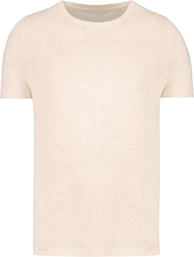 Spasso Linnen heren-t-shirt ronde hals kraag SP320 - Ivory - S