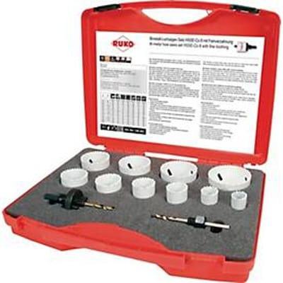 RUKO 126303 Gatenzaagset 12-delig 19 mm, 22 mm, 25 mm, 29 mm, 35 mm, 38 mm, 44 mm, 51 mm, 57 mm, 64 mm Kobalt 1 set(s)