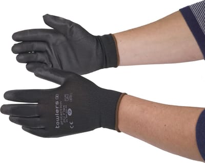 Towlers allround montage werkhandschoenen PU-flex coating - zwart - maat XXL/11