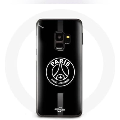 Coque - PSG - Samsung Galaxy S9 - Logo Jordan - Souple - Sportif - Gris/Noir gris
