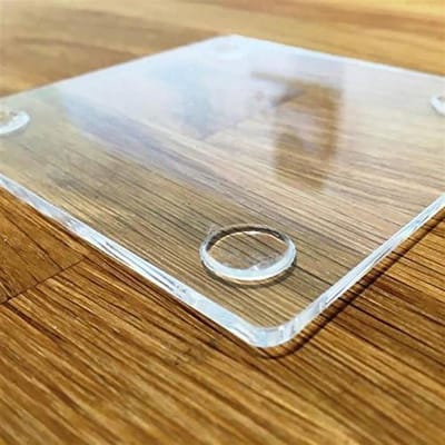 Acryl Onderzetters - Drank coasters - Tafel beschermen - Onbreekbaar met antislip - 105 x 105 mm - Roze