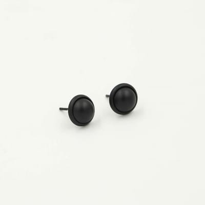 Bijoutheek Earstuds bol Zwart 6MM