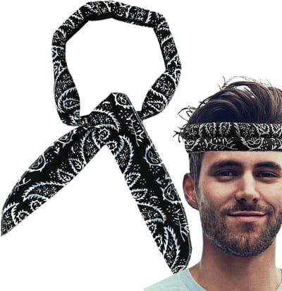 Verkoelende Nekbandana - Koude Handdoek - Hitte Bestrijden - Herbruikbaar - 100 cm - Blauw Zwart Rood
