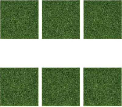 6 stuks kunstgras miniatuurtuin, grastapijt, tapijt, om te knutselen, grasmat modelbouw, accessoires, kabouter, miniatuurtuin, gazondecoratie, klein, voor decoratie, kunstplant, tuin, tuinmeubelen,