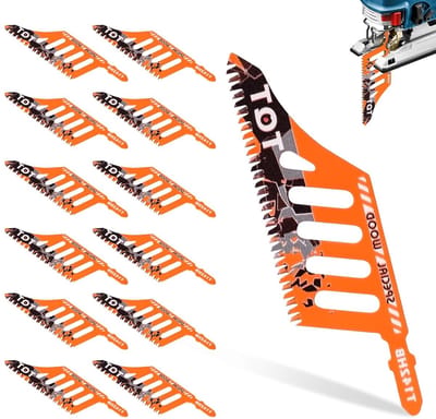 Professionele Jigsaw Blades voor Hout, Plywood en Kurk - T-Shank Zaagbladen, 11 TPI, Geschikt voor Scroll Saw en Meer