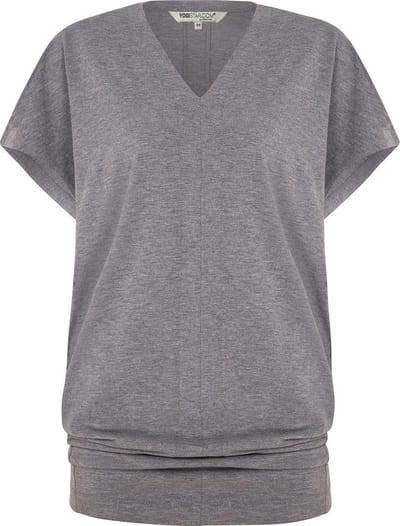 Yoga-T-Shirt "Freedom" - pale grey marl