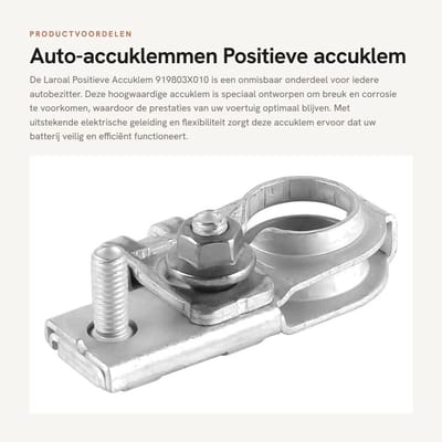 Dailygoods - Auto-accuklemmen - Positieve accuklem - Voorkomt breuk en corrosie - Compacte afmetingen - Optimale voertuigprestaties - Geschikt voor ve...