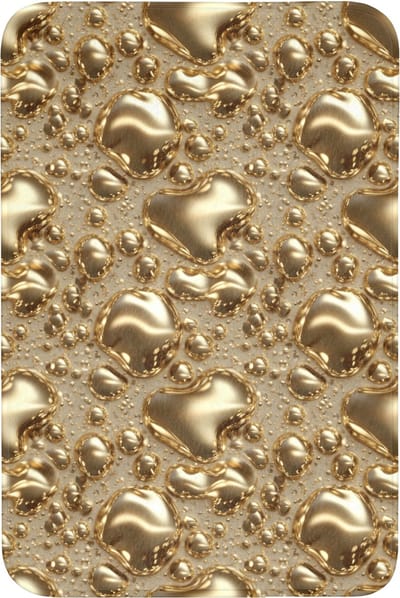 Badmat 60x90 cm - Antislip - Druppels - Organisch - Goud - Badmatten voor badkamer - Badkamermat - Douchemat - Badkamer mat