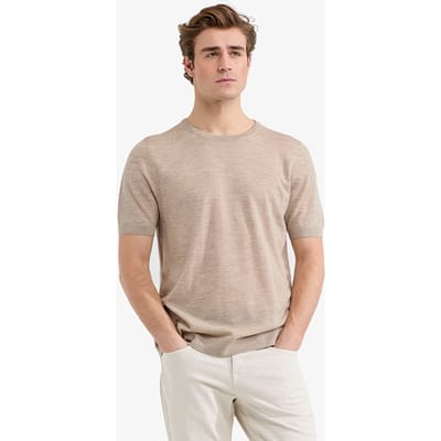 McGregor Fine Merino T-shirt Sand Size: XXL | Basic T-Shirts Outlet | Heren | Beige