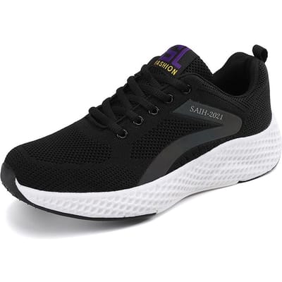 Sport Hardloopschoenen Dames Luchtig Mesh Ademend Wandelen Dames Sneakers Comfortabel Mode Casual Sneakers 37 black