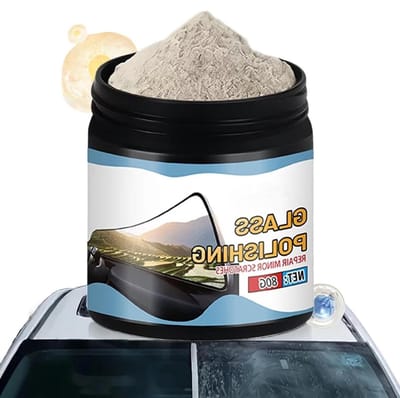 Glas Polijstset - Polijstpasta Kit - Krasverwijdering Glas - Transparantie Herstel - 80g Pasta - Wit