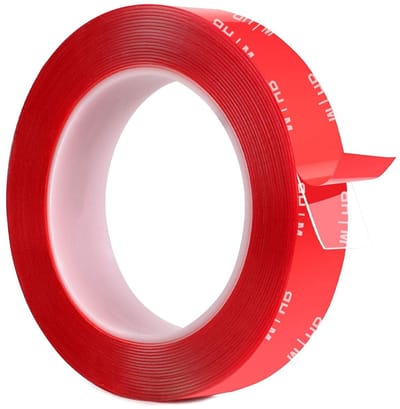 Sterke Dubbelzijdige Tape 1cm x 5m - Transparante, Waterdichte en Hittebestendige Hechtband voor Kantoor, Auto en Huishoudelijk Gebruik