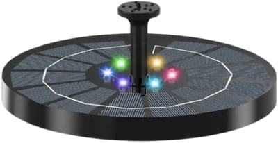 DIMICO - Fontein - Tuinfontein - Zonnefontein Op Zonne Energie - Drijvende Solar Fountain- Voor Vogelbad Vijver Zwembad Tuin - LED