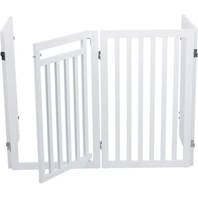 Trixie - Hondenhek Met Deur - Wit - 60-160X81 cm