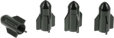 Decoratieve Ventieldoppen voor Auto en Truck - 4 Stuks Rocket Style - Aluminium Legering, Stofbescherming en Uniek Ontwerp